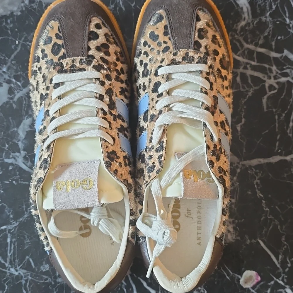 Gola Women's Leopard Print Sneakers with Blue Accents Retail $110.00US - Picture 8 of 16